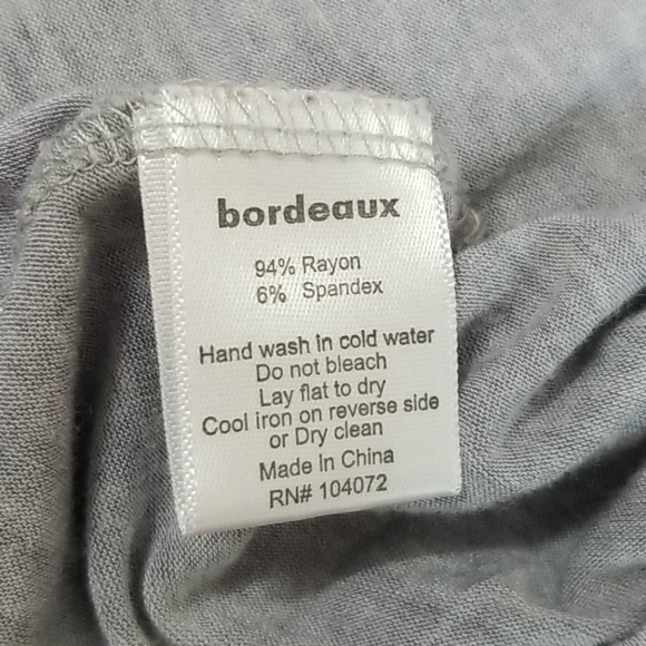 Anthropologie Bordeaux Color Block Long Sleeve Tee - Picture 6 of 6